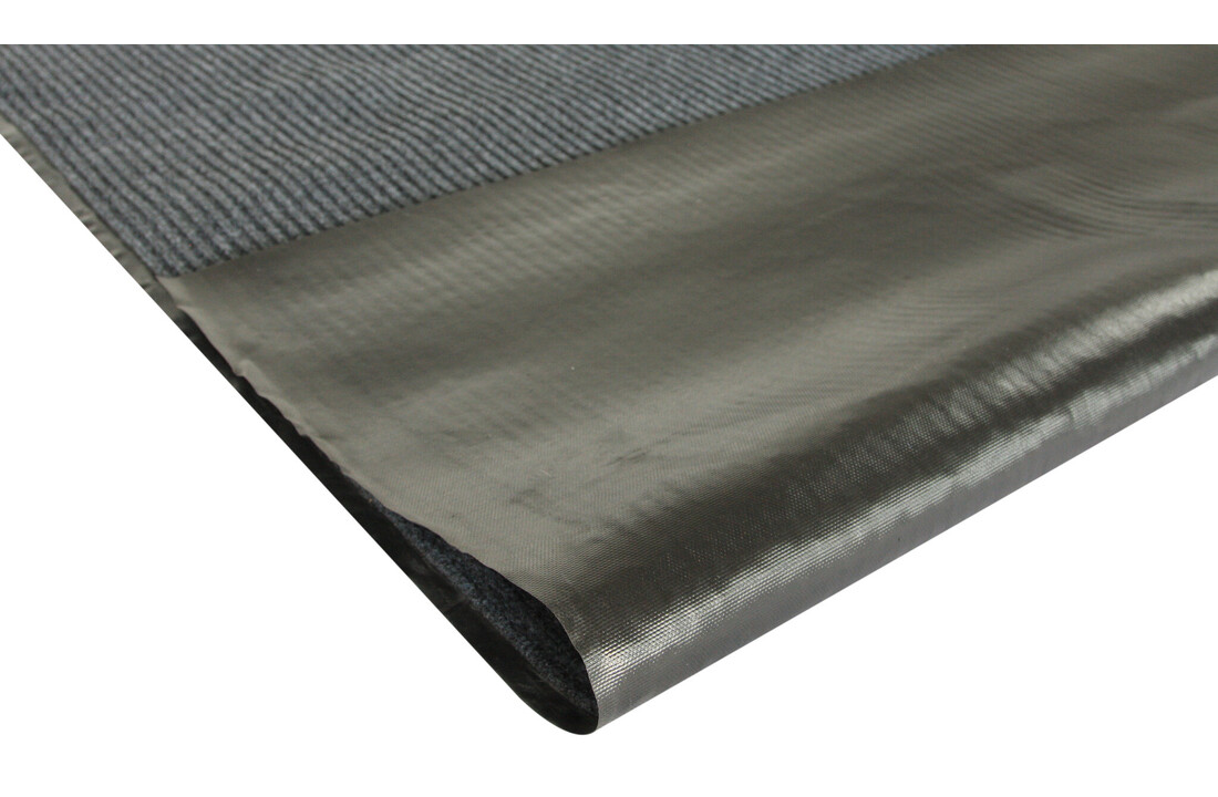 Droogloopmat donkergrijs 120x180 cm geribbeld rubber