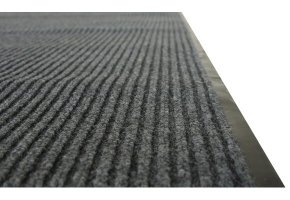 Geribbelde deurmat 120x180cm - Donkergrijs Rubber/Polypropyleen