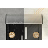 Deurluifel kunststof 150x80cm transparant aluminium