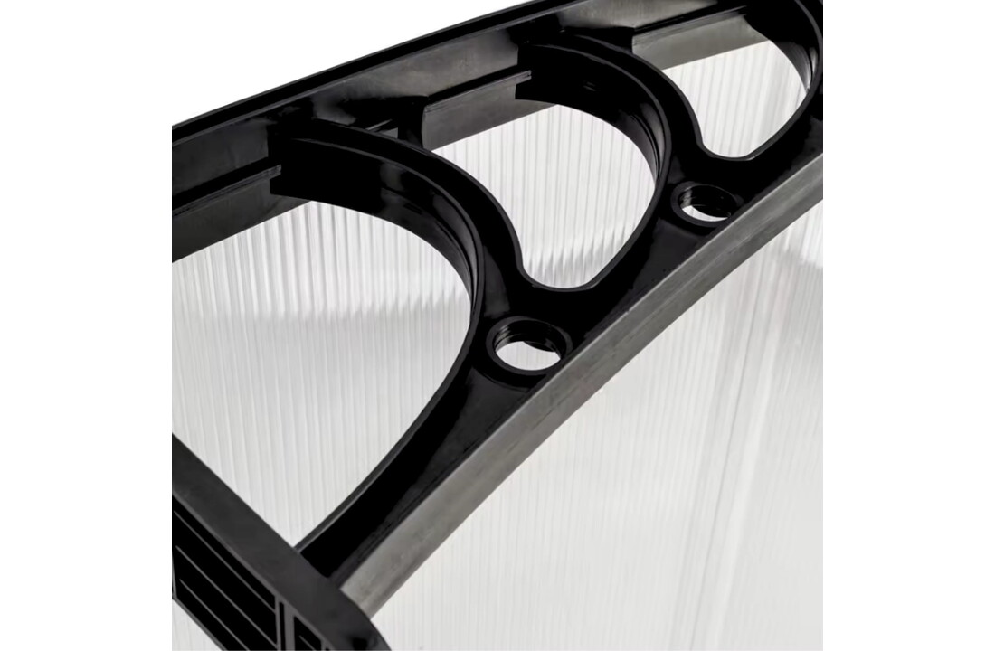 Deurluifel kunststof 150x80cm transparant aluminium