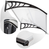 Luifel voordeur 150x80 cm | Transparant Polycarbonaat & Aluminium