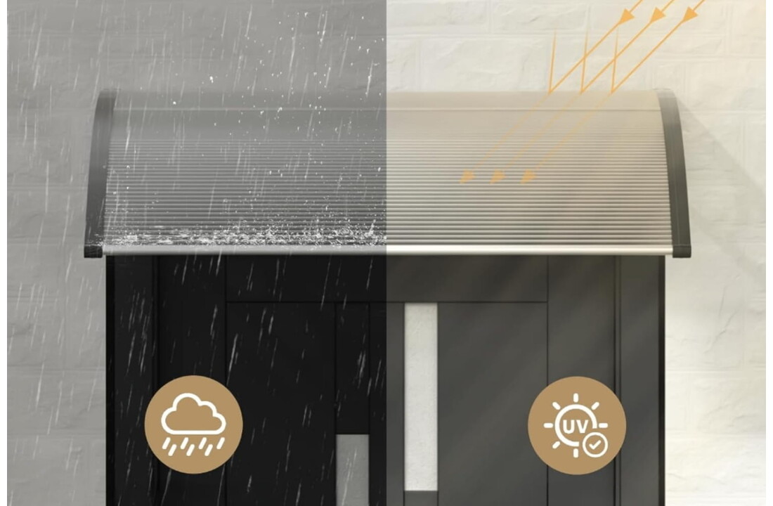 Luifel voordeur 150x80 cm | Transparant Polycarbonaat & Aluminium