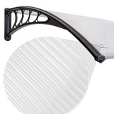 Regenpui modern 150x80cm transparant polycarbonaat zwart aluminium