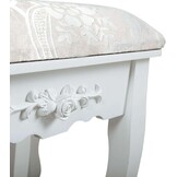 Kaptafel met spiegel - wit, MDF/grenenhout, 75x40x143cm