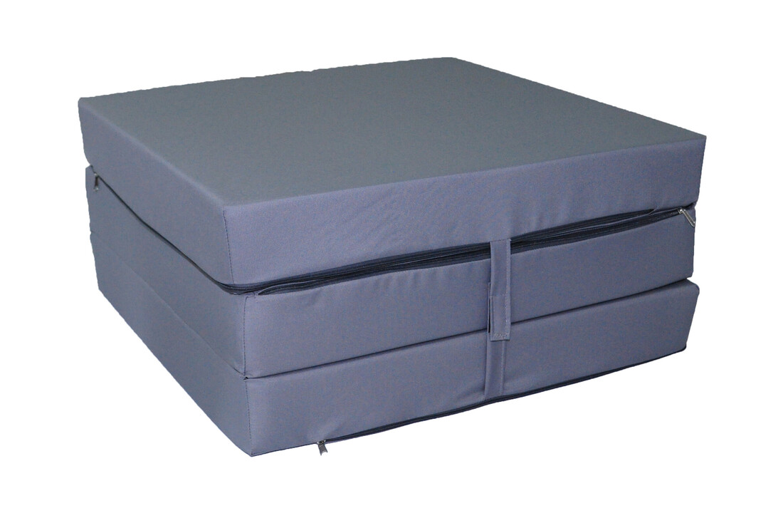 Logeermatras Grijs 195x65x10 cm H2 Waterdicht