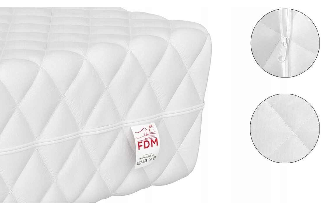 Matras kinderkamer kokos latex 70x160cm wit koudschuim 11cm