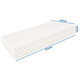 Matras HR schuim 120x200cm H3 Wit 15cm dik