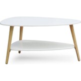 Salontafel 2 lagen wit | 90x67x45 cm Hout