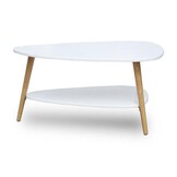 Salontafel 2 lagen wit | 90x67x45 cm Hout