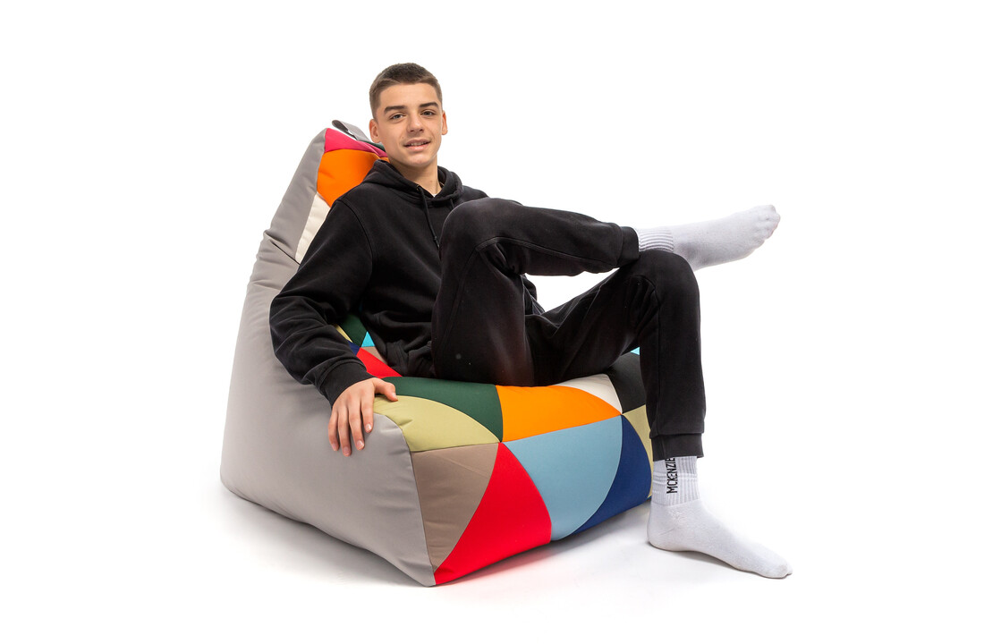 Zitzak taupe groot - KEIKO - 100x80x85 cm - Outdoor Polyester