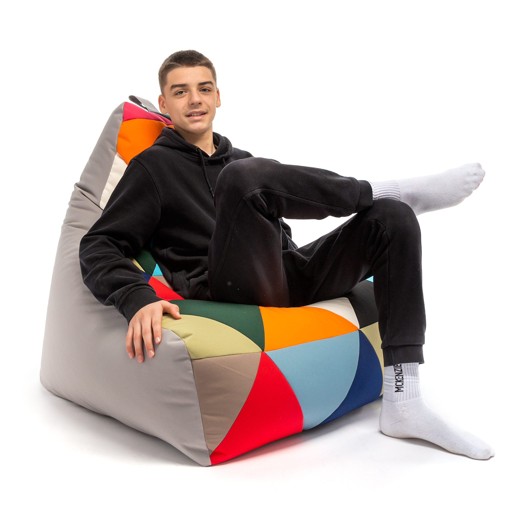 Zitzak taupe groot - KEIKO - 100x80x85 cm - Outdoor Polyester