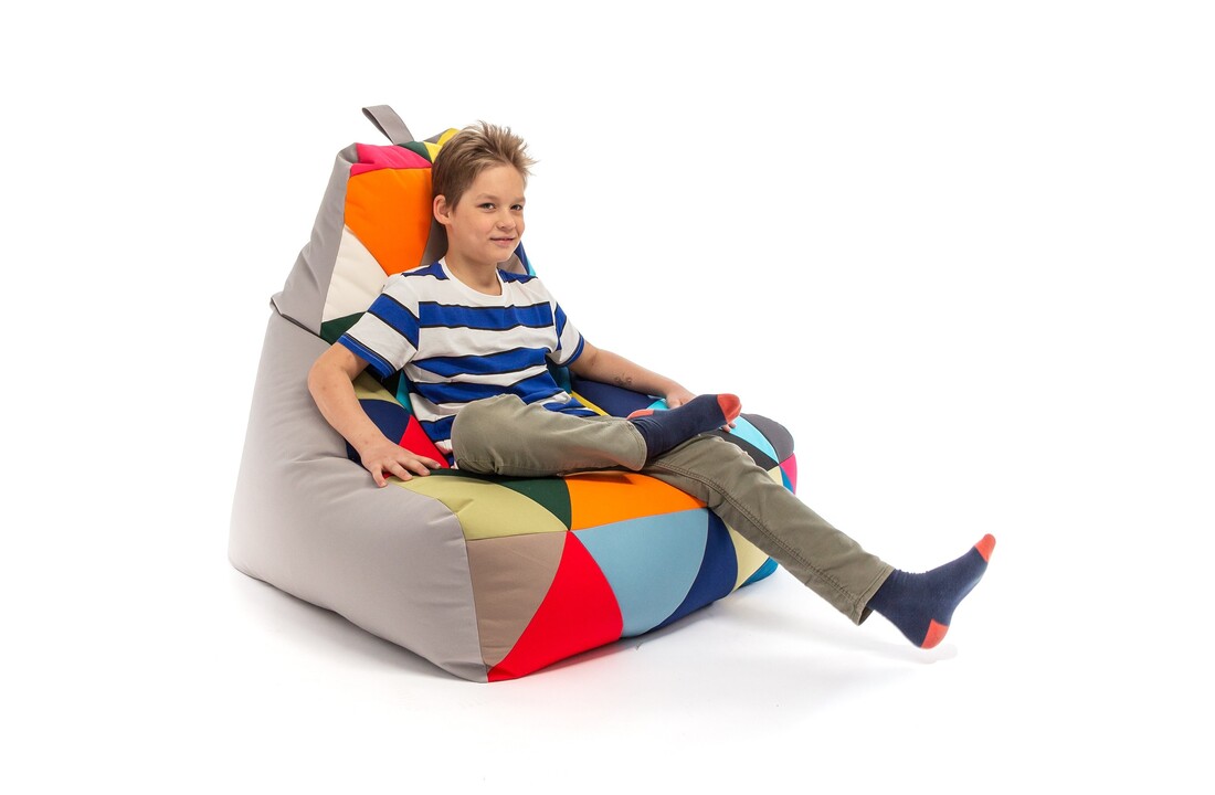 Zitzak buiten kleurrijk - KEIKO multicolor & taupe, 100x80x85 cm, waterdicht