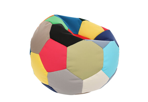 Buiten zitzak waterdicht voetbal design - Ø 65 cm - multicolor