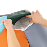 Buiten zitzak waterdicht voetbal design - Ø 65 cm - multicolor