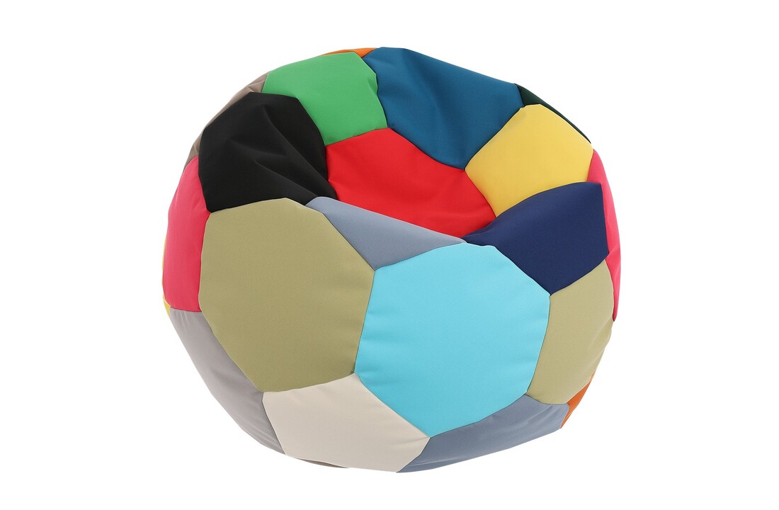 Buiten zitzak waterdicht voetbal design - Ø 65 cm - multicolor