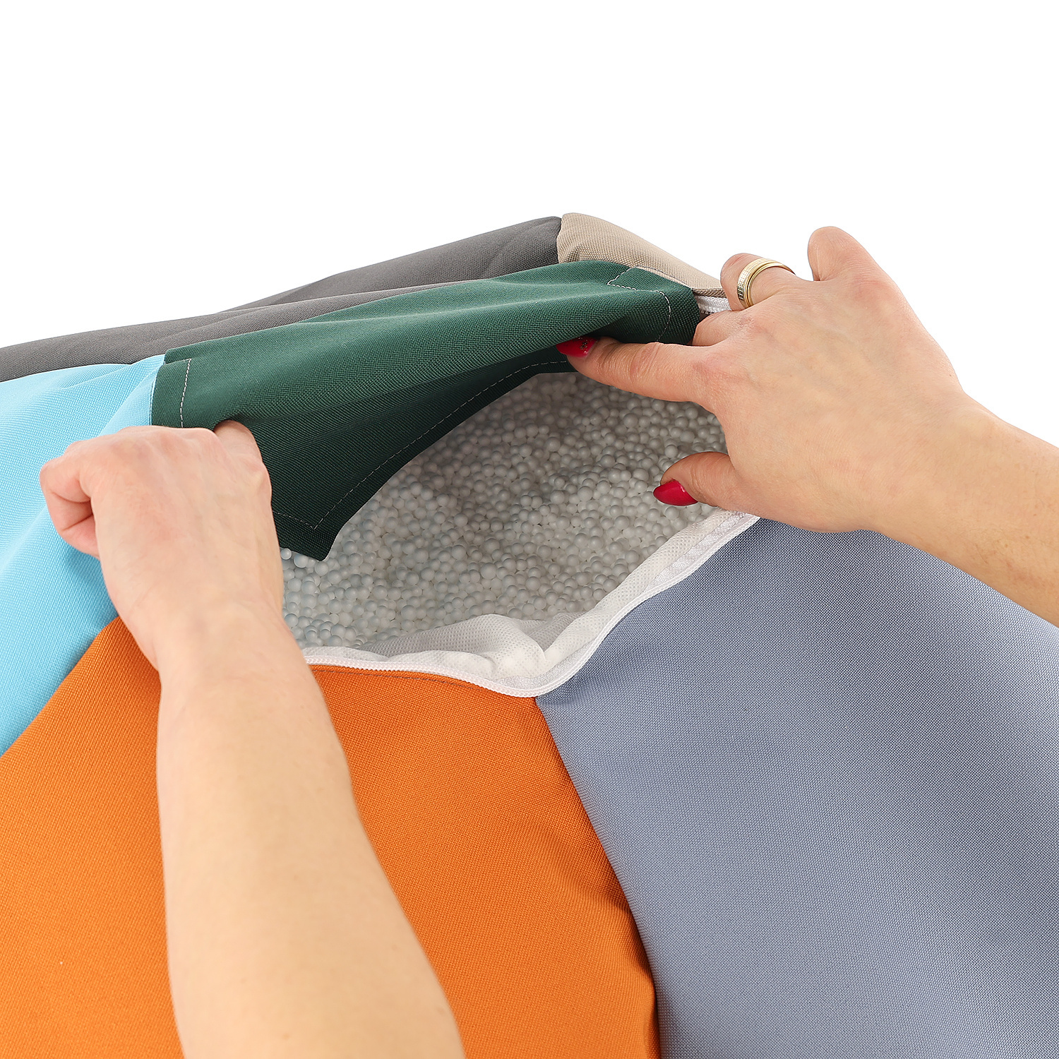 Kind zitzak voetbal - waterdicht outdoor polyester Ø 65 cm