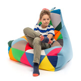 Grote zitzak buiten - KEIKO lichtblauw, 100x80x85 cm, outdoor polyester