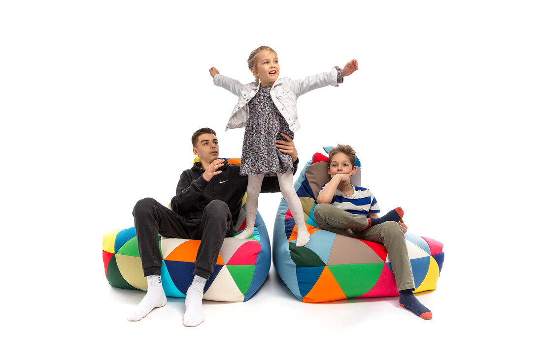 Grote zitzak buiten - KEIKO lichtblauw, 100x80x85 cm, outdoor polyester