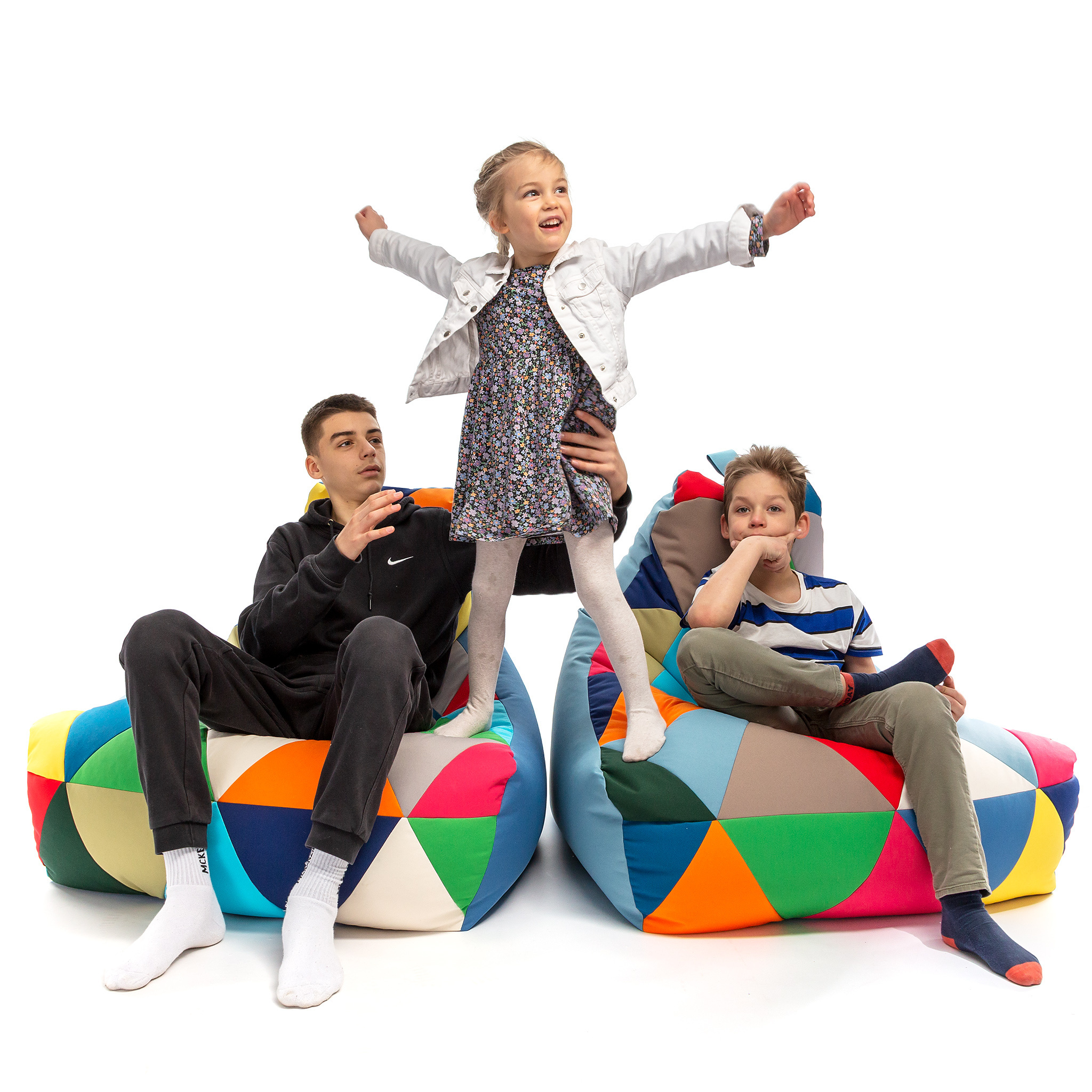 Grote zitzak buiten - KEIKO lichtblauw, 100x80x85 cm, outdoor polyester