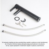 Hoge wastafelkraan mat zwart - 31cm RVS vrijstaand