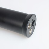 Zwarte wastafelkraan hoog - 31 cm RVS - Vrijstaand