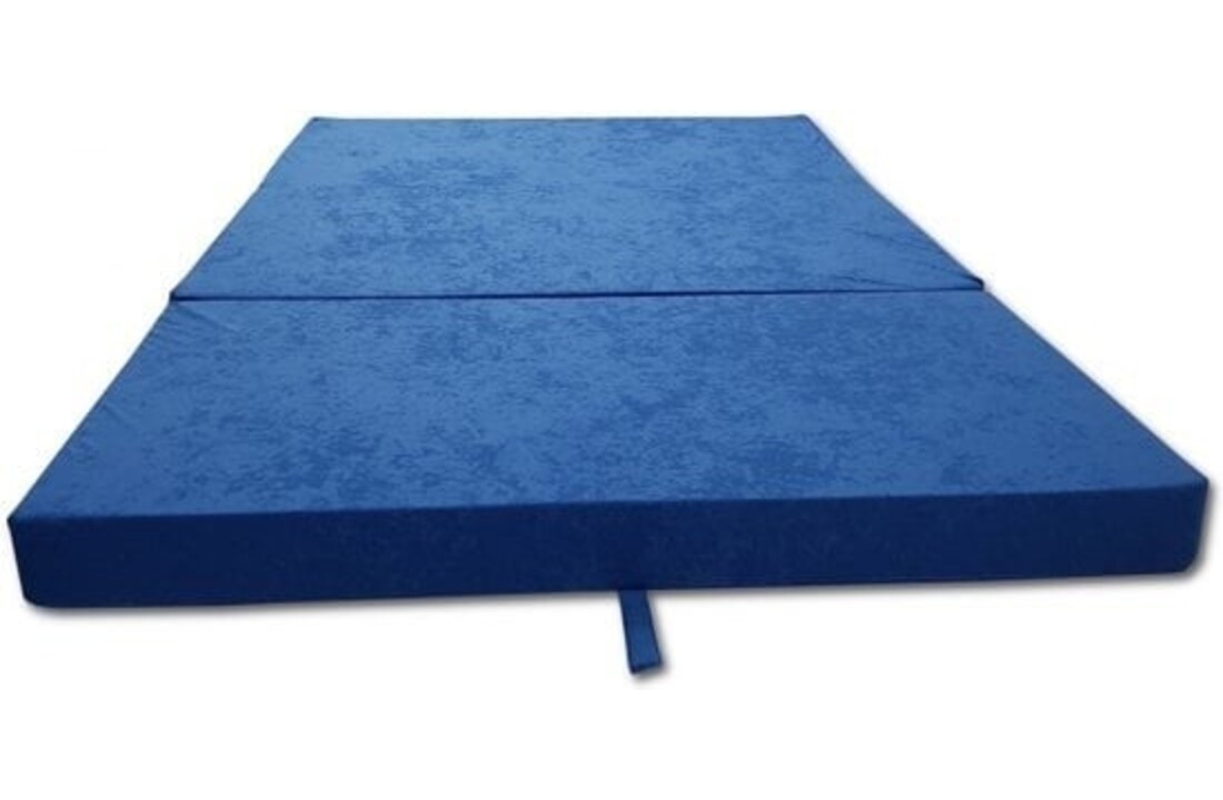 Camping matras blauw - 80x200x10cm, opvouwbaar foam matras