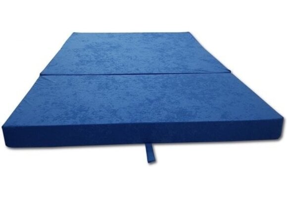 Camping matras blauw - 80x200x10cm, opvouwbaar foam matras