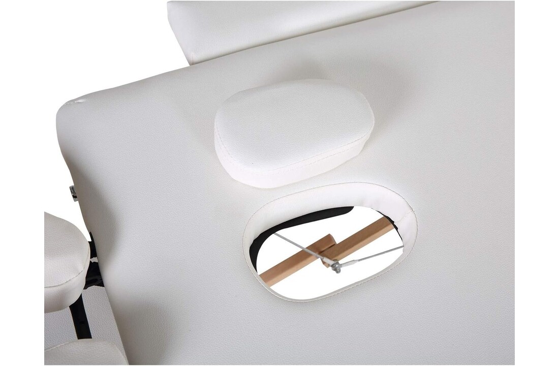 Draagbare massagetafel - inklapbaar 185x70cm wit hout