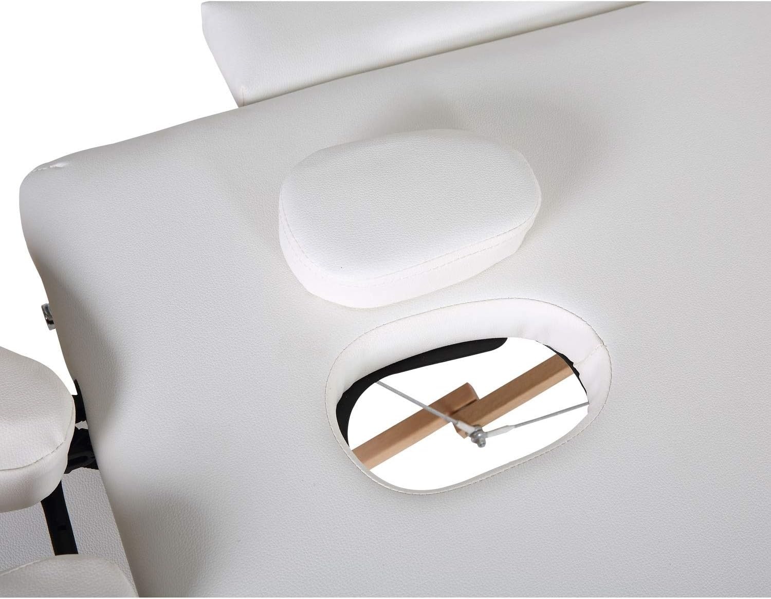 Draagbare massagetafel - inklapbaar 185x70cm wit hout