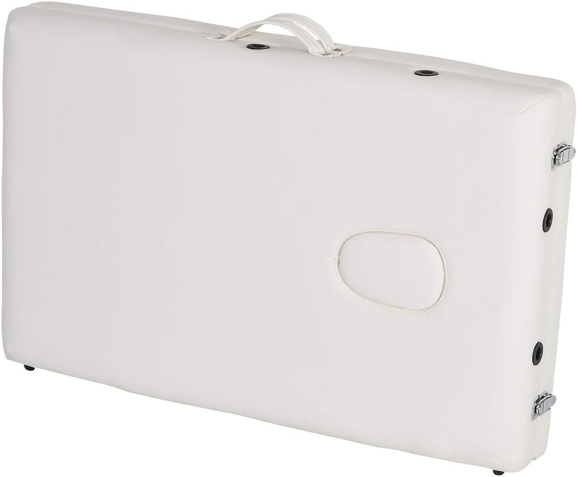 Massagetafel hout wit inklapbaar 185x70cm