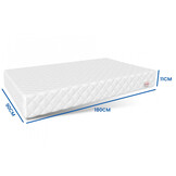 Matras koudschuim kokos 90x180cm wit, ventilerend