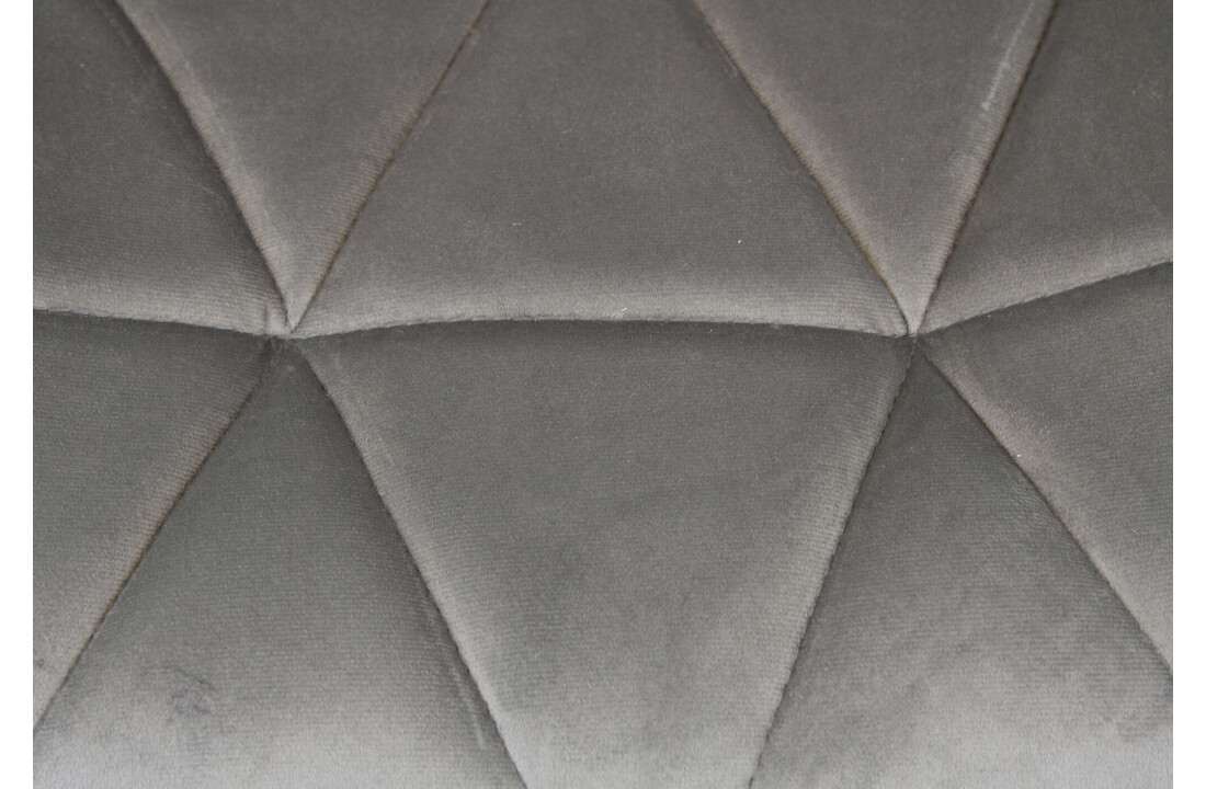 Grijze bureaustoel fluweel - In hoogte verstelbaar, 57cm breed, Chroom