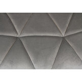 Grijze bureaustoel fluweel - In hoogte verstelbaar, 57cm breed, Chroom