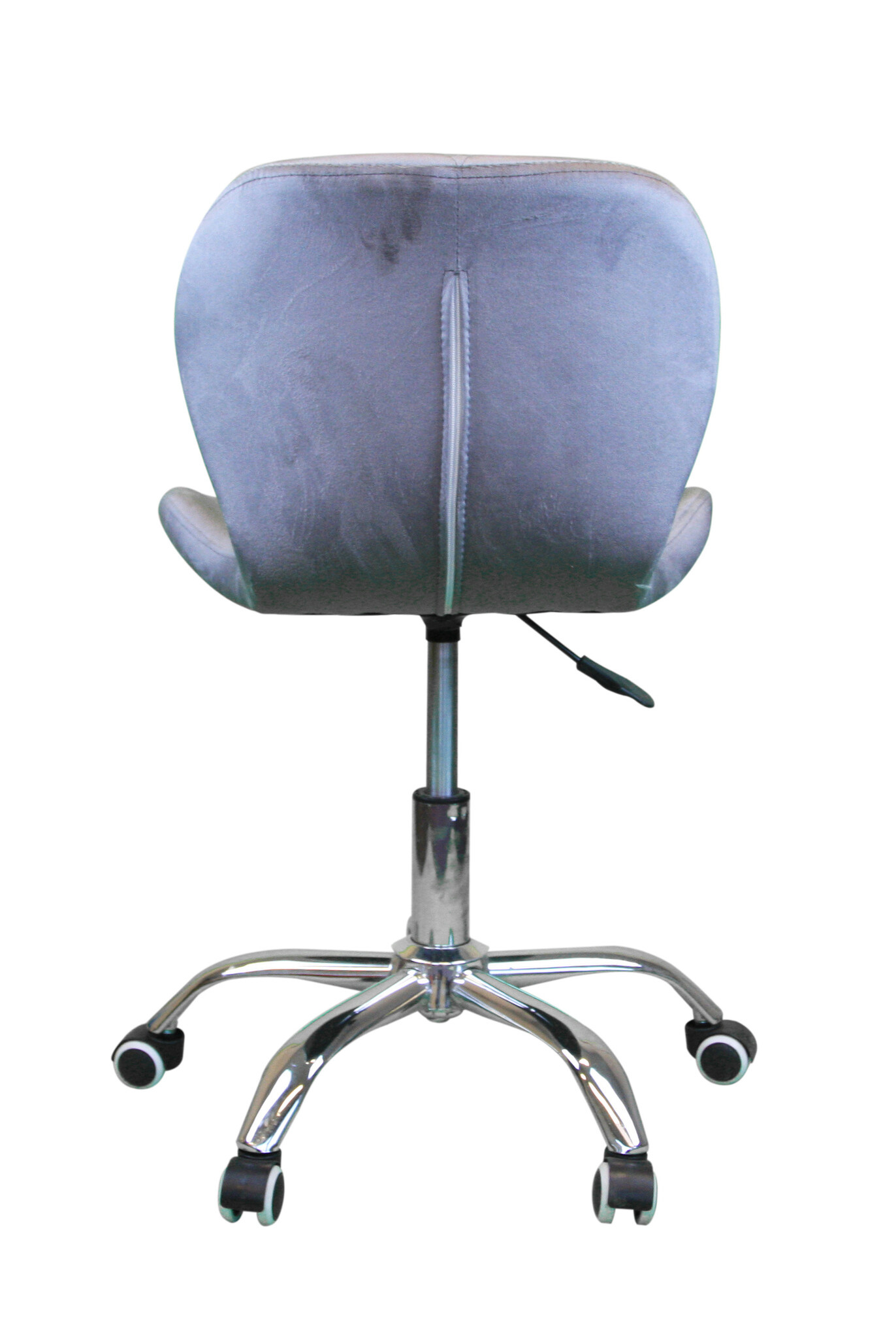 Bureaustoel in hoogte verstelbaar - Grijze Velvet - 41,5-53cm zithoogte