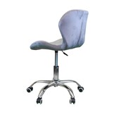 Fluwelen bureaustoel grijs - 360° draaibaar, in hoogte verstelbaar, 57kg