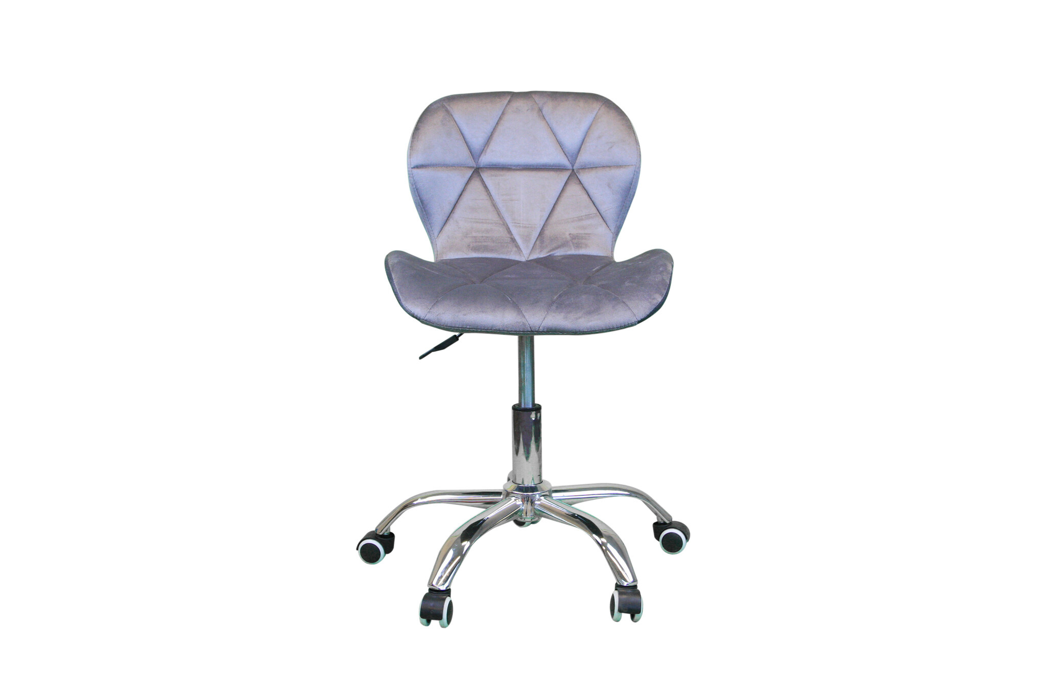 Fluwelen bureaustoel grijs - 360° draaibaar, in hoogte verstelbaar, 57kg