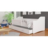 Kinderbed met lade 200x80 wit MDF/grenenhout luxe
