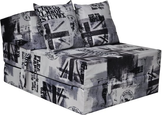 Reismatras opvouwbaar 200x70x15cm Wit/Zwart Duurzaam Foam