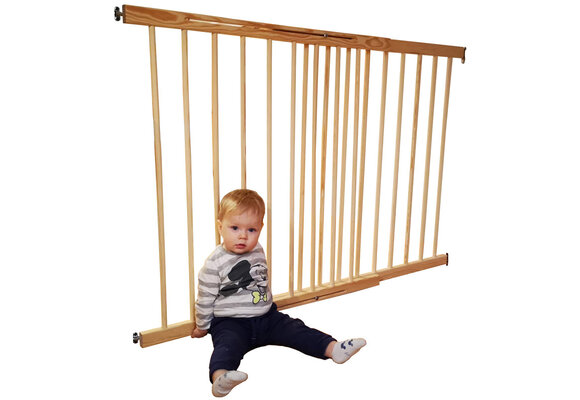 Houten traphek 72-122cm | Naturel Grenenhout | 84cm Hoog