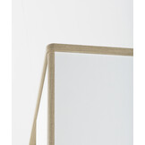 Witte kledingkast spiegel - 130x60x202cm - 2 deuren - Hout
