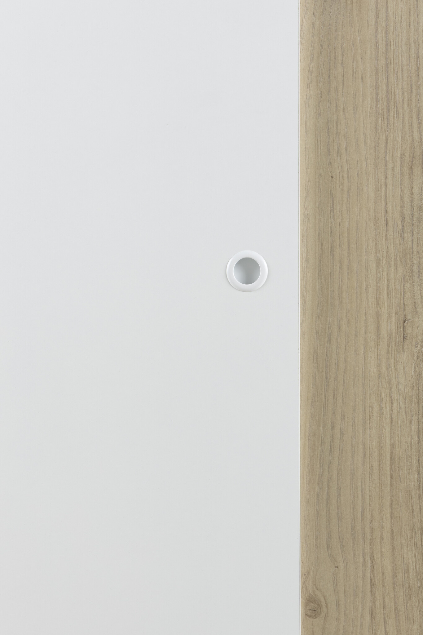 Witte kledingkast spiegel - 130x60x202cm - 2 deuren - Hout