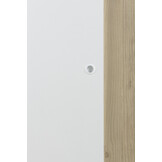 Kinderkamer kast 130cm breed - Wit eikenhout - 2 deuren - 130x60x202cm