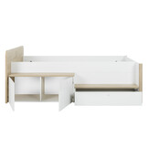 Kajuitbed 90x200 - Eiken Wit Hout - 208x125x80cm