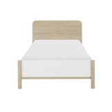 Tienerbed hout eiken wit 90x200cm - MATIS