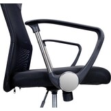 Bureaustoel mesh zwart, verstelbaar, lumbale ondersteuning, 120kg
