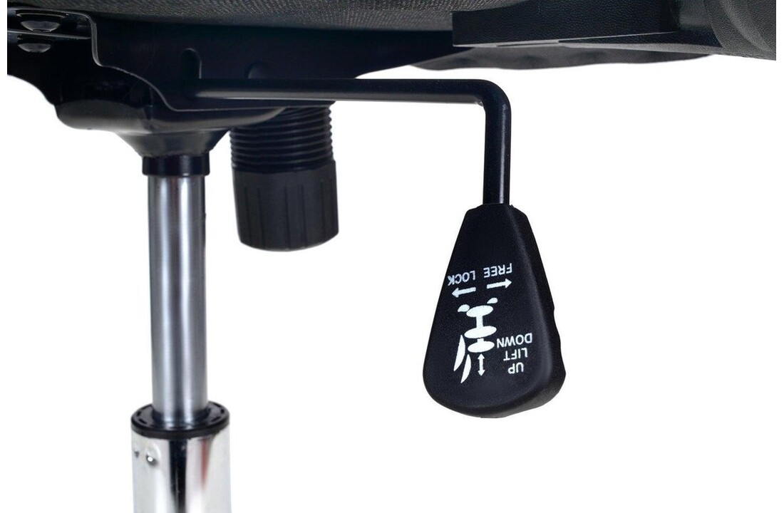 Bureaustoel mesh zwart, verstelbaar, lumbale ondersteuning, 120kg