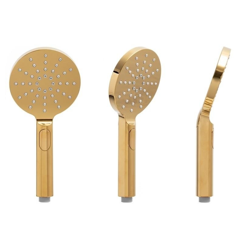 Regendouche goud thermostaatkraan | Messing & RVS | 23 cm