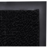 Deurmat zwart 150x90 cm – Antislip rubber met PP textiel – Binnen/buiten