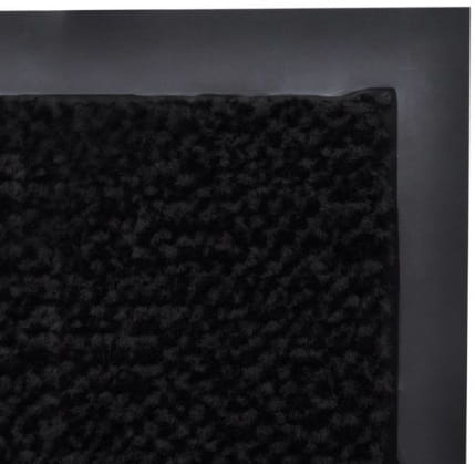 Deurmat zwart 150x90 cm – Antislip rubber met PP textiel – Binnen/buiten