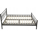 Modern bedframe zwart - 120x200 - Staal - Met lattenbodem